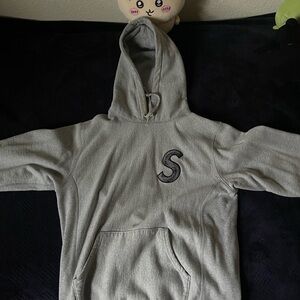 Supreme Gray Hoodie with Black S Logo